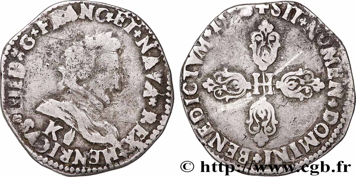 HENRY IV Demi-franc, 1er type de Bordeaux s.m. Bordeaux VF/XF