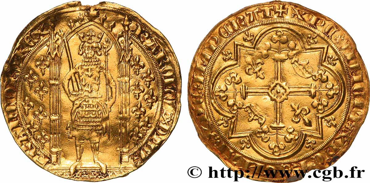 CHARLES V LE SAGE Franc à pied s.m. s.l. TTB+