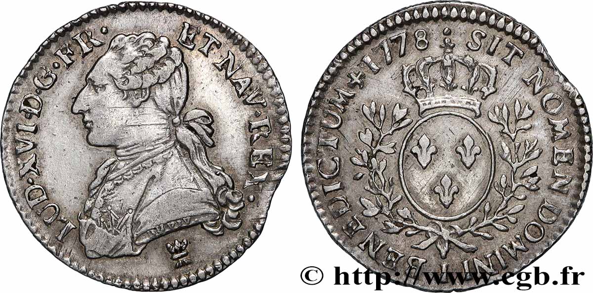 LOUIS XVI Dixième d&nbsp;écu aux branches d&nbsp;olivier 1778 Limoges TTB+