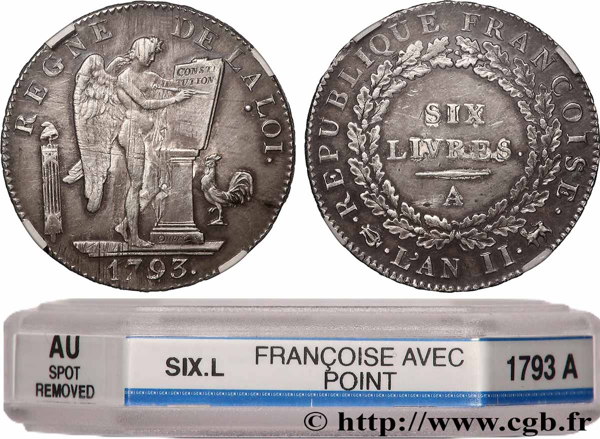 LA CONVENTION Six livres dit &nbsp;au génie&nbsp; 1793 Paris TTB+