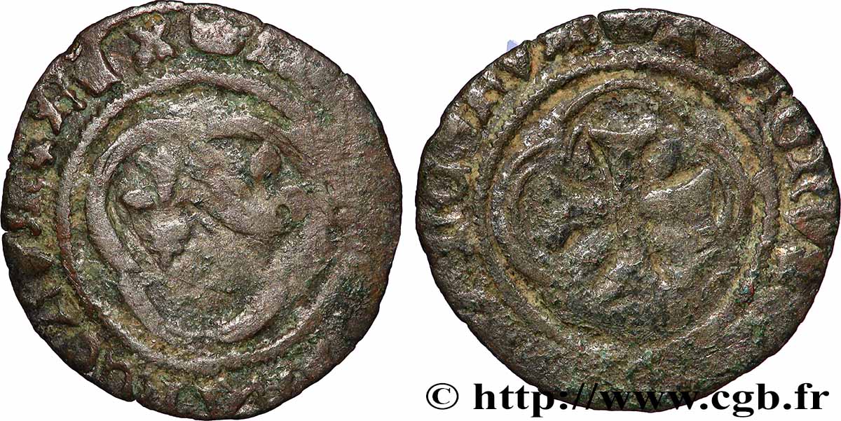 LOUIS XII LE PÈRE DU PEUPLE Denier tournois n.d. Atelier indéterminé B+