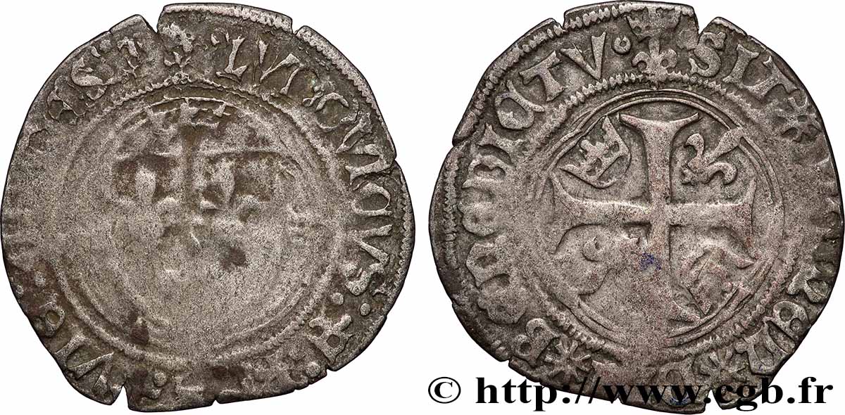 LOUIS XII LE PÈRE DU PEUPLE Douzain ou grand blanc à la couronne s.m. Atelier indéterminé TB+/TB