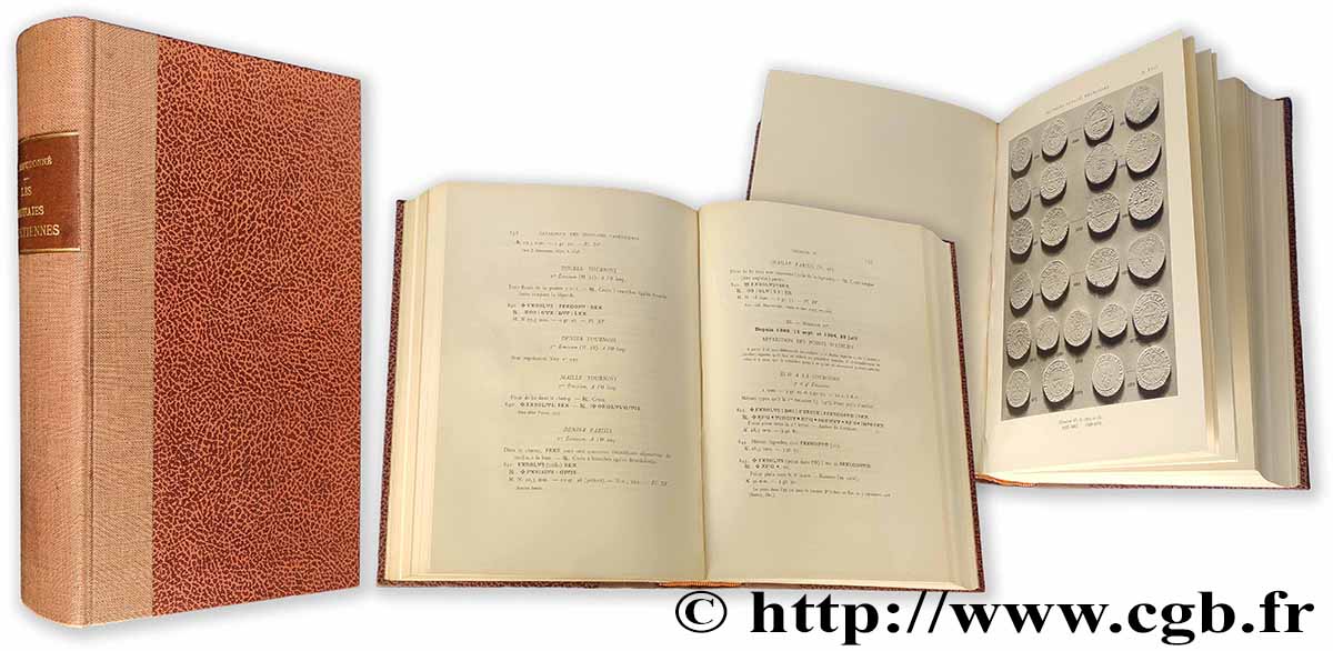 LIVRES - MONNAIES ROYALES, MÉROVINGIENNES, CAROLINGIENNES ET CAPÉTIENNES “Les monnaies capétiennes ou royales françaises” par A. Dieudonné, Paris 1923-1932 s.m.  TB