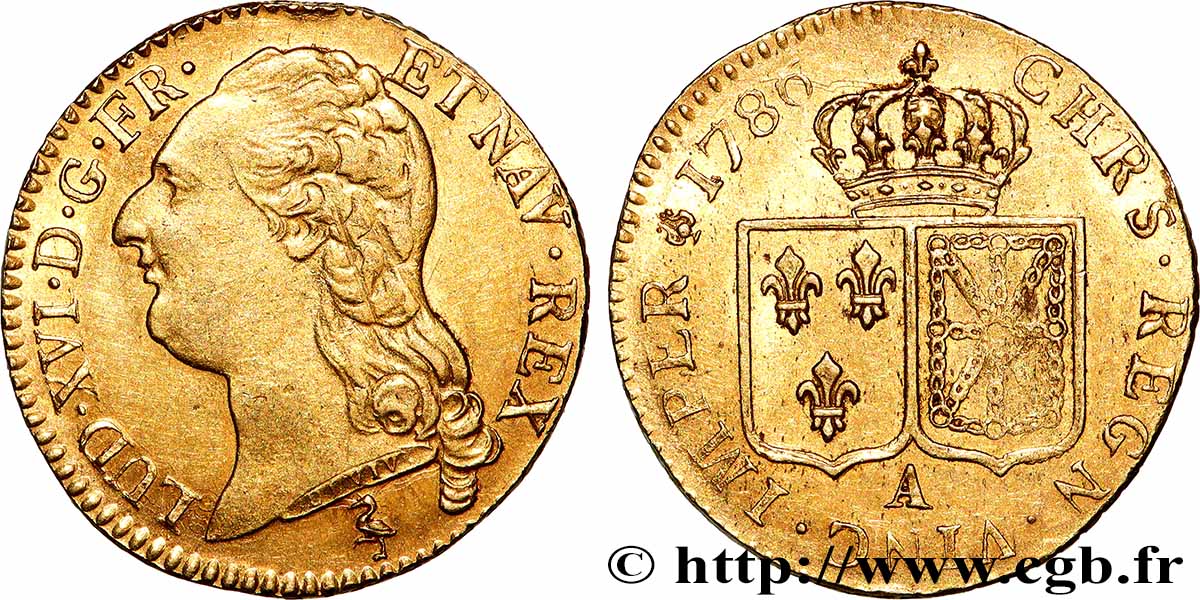 LOUIS XVI Louis d&nbsp;or aux écus accolés 1786 Paris TTB