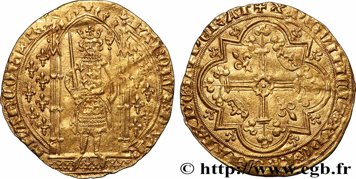 CHARLES V LE SAGE Franc à pied s.m. s.l. TTB+