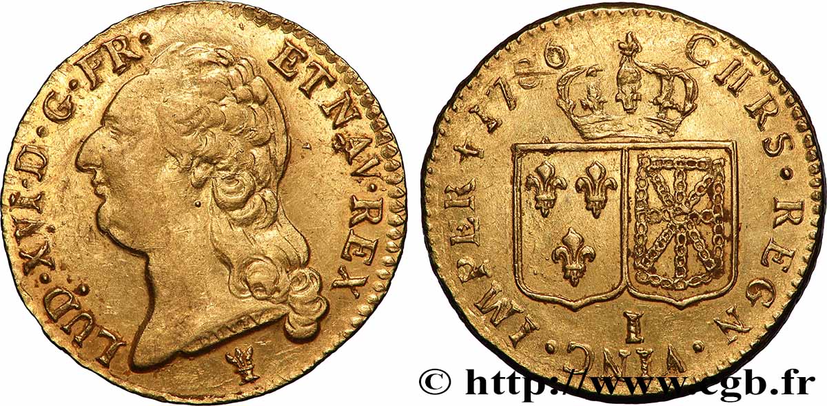 LOUIS XVI Louis d&nbsp;or aux écus accolés 1786 Limoges EBC/MBC+