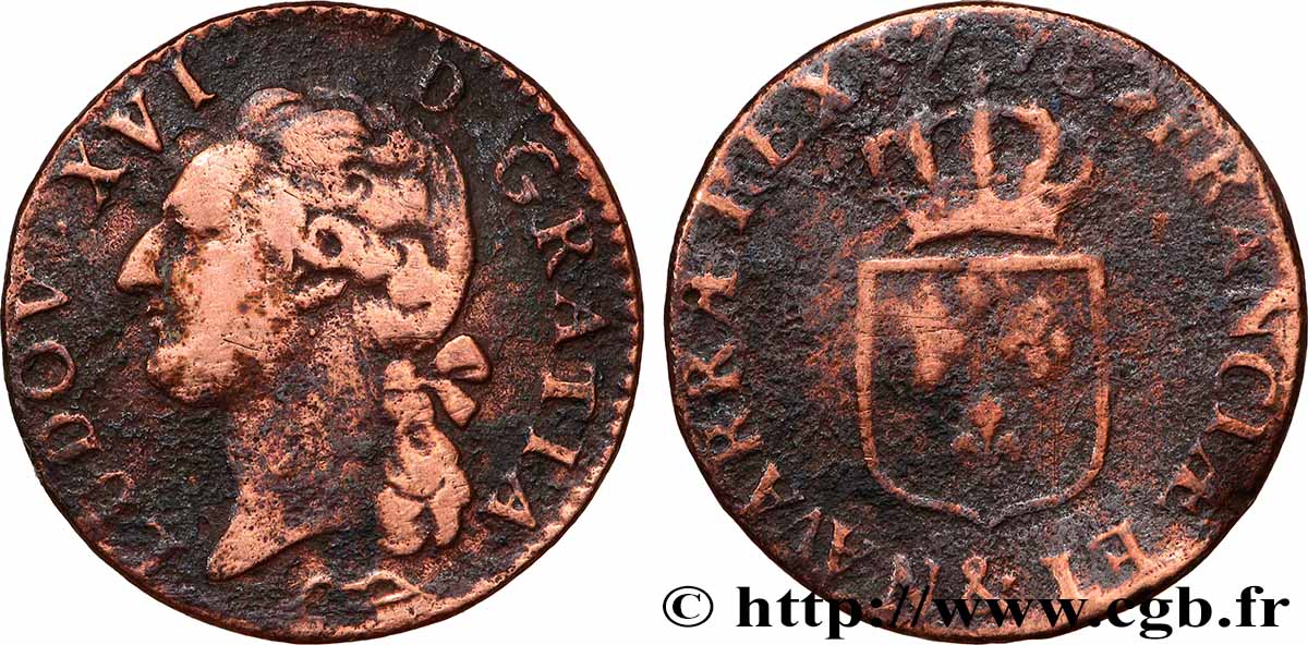 LOUIS XVI Demi-sol dit &nbsp;à l&nbsp;écu&nbsp; 1778 Aix-en-Provence VF/F