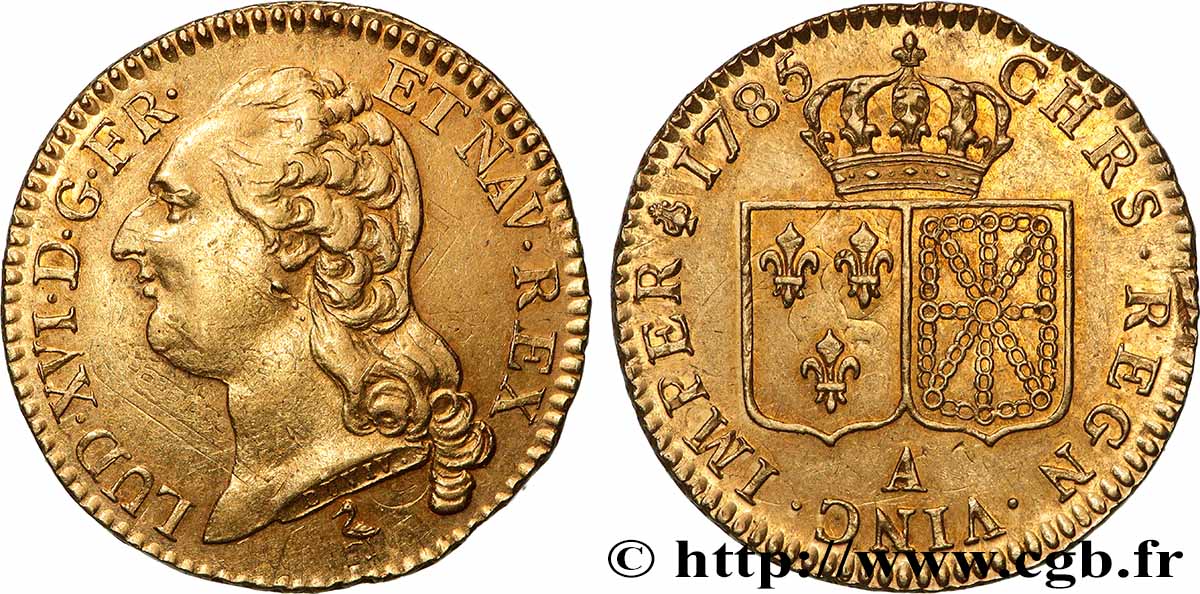LOUIS XVI Louis d&nbsp;or aux écus accolés 1785 Paris AU/AU