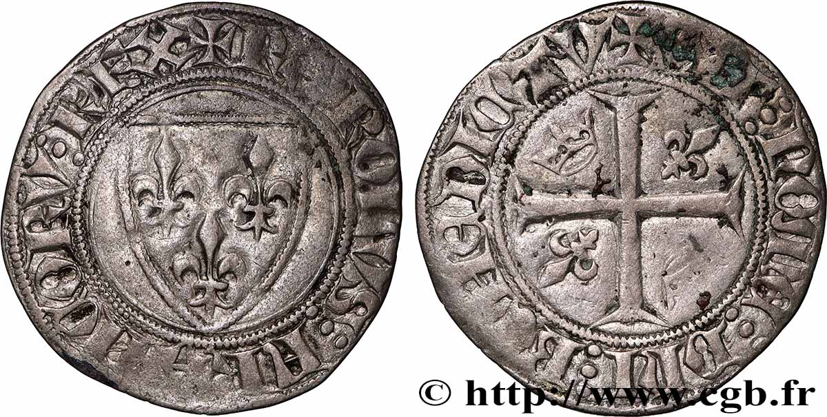 CHARLES VI LE FOU OU LE BIEN AIMÉ Blanc dit &nbsp;guénar&nbsp; n.d. s.l. TTB
