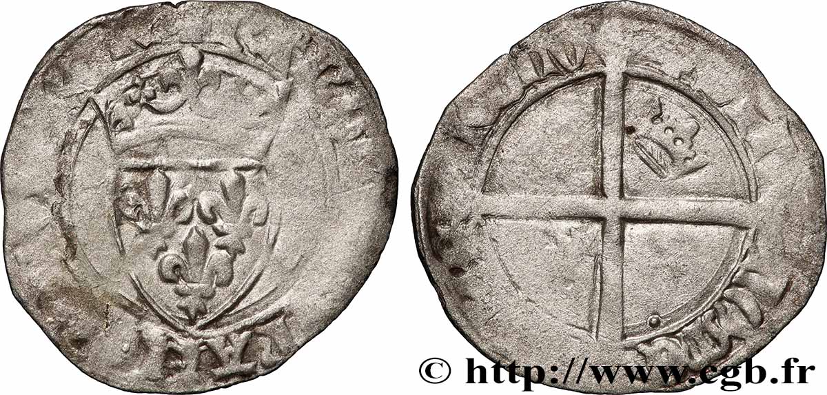 CHARLES VII &nbsp;THE WELL SERVED&nbsp; Demi-blanc dit &nbsp;demi-florette&nbsp; s.m. Angers VF