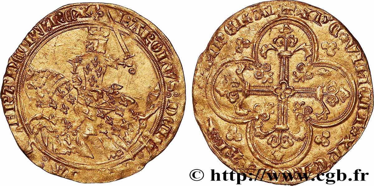 JOHN II &nbsp;THE GOOD&nbsp; Franc à cheval s.m.  XF/AU