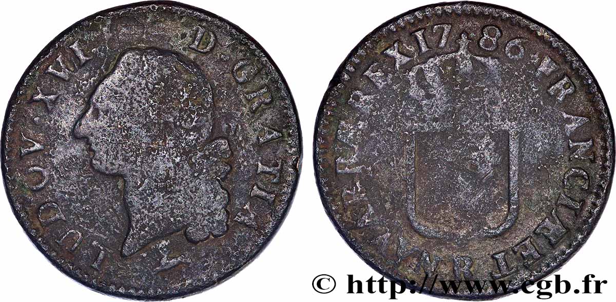 LOUIS XVI Sol dit &nbsp;à l&nbsp;écu&nbsp; 1786 Orléans TB/B+