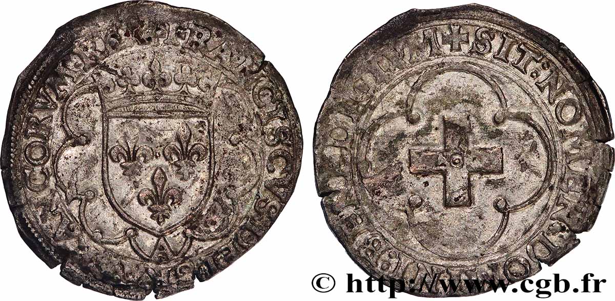FRANCIS I Douzain à la croisette, 1er type n.d. Paris AU