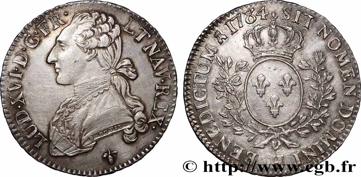 LOUIS XVI Demi-écu aux branches d&nbsp;olivier 1784 La Rochelle VZ