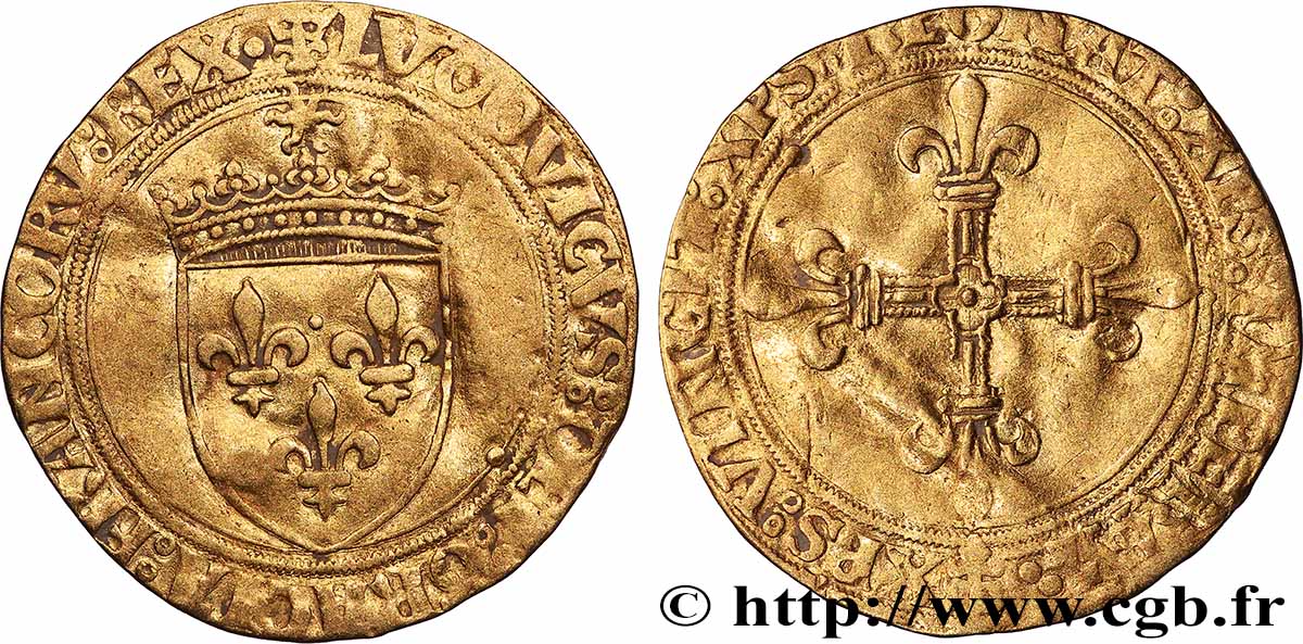 LOUIS XII  Écu d&nbsp;or au soleil s.m. Saint-Pourçain VF
