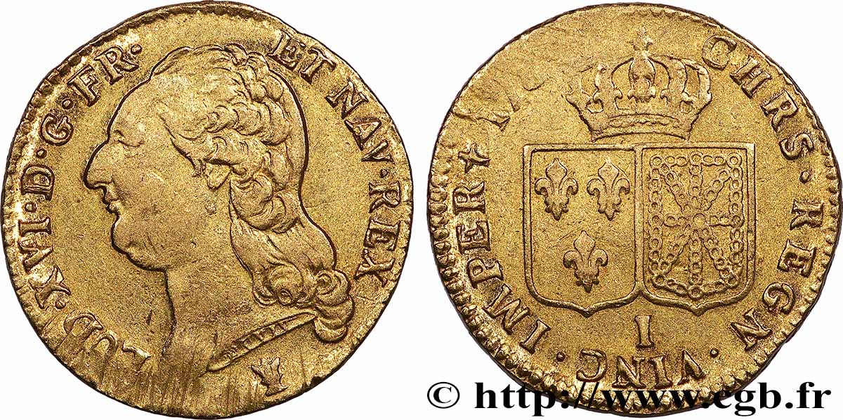 LOUIS XVI Louis d&nbsp;or aux écus accolés s.m. Limoges XF