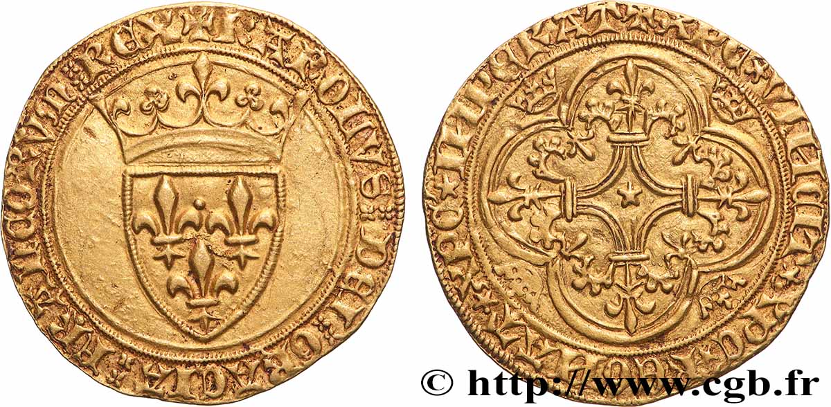 CHARLES VI LE FOU OU LE BIEN AIMÉ Écu d&nbsp;or à la couronne s.m. Paris SUP