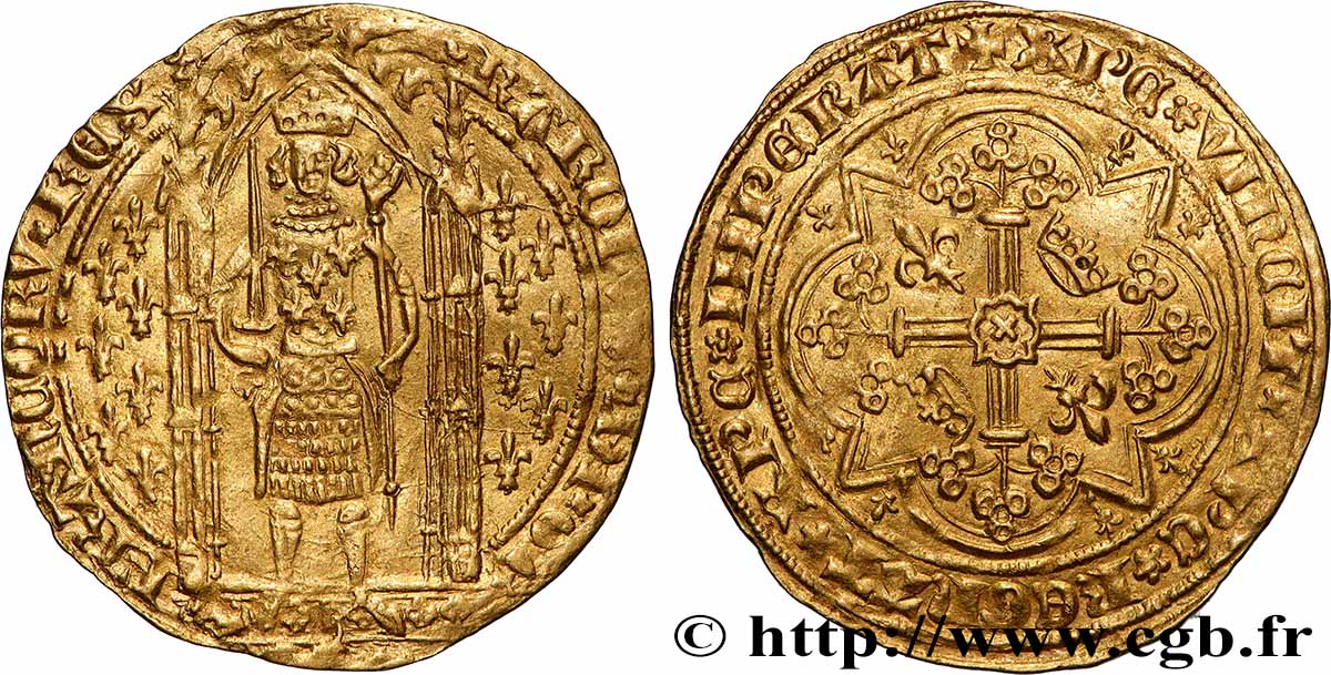 CHARLES V LE SAGE Franc à pied s.m.  TTB+