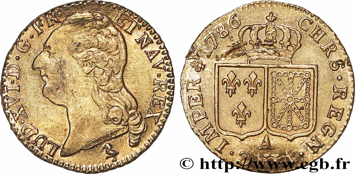 LOUIS XVI Louis d&nbsp;or aux écus accolés 1786 Paris q.SPL/SPL
