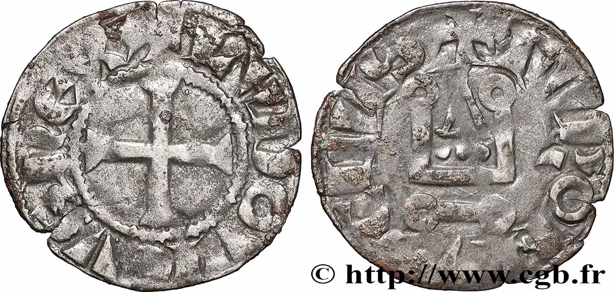 LOUIS IX DIT &nbsp;SAINT LOUIS&nbsp; Denier tournois s.m. s.l. TB+/TTB