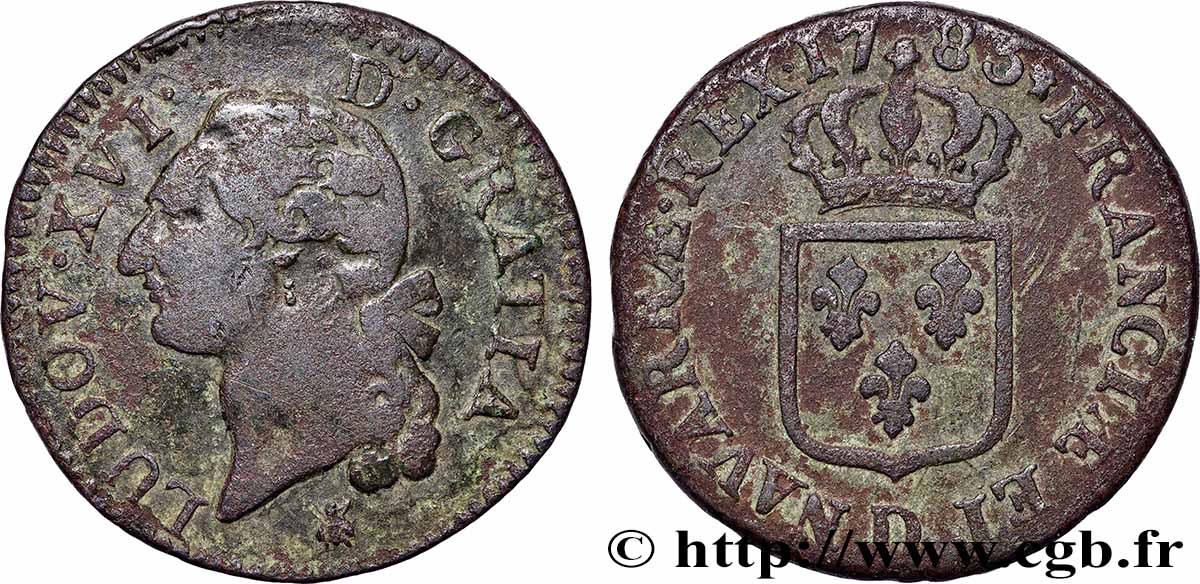 LOUIS XVI Sol dit &nbsp;à l&nbsp;écu&nbsp; 1785 Lyon VF/XF