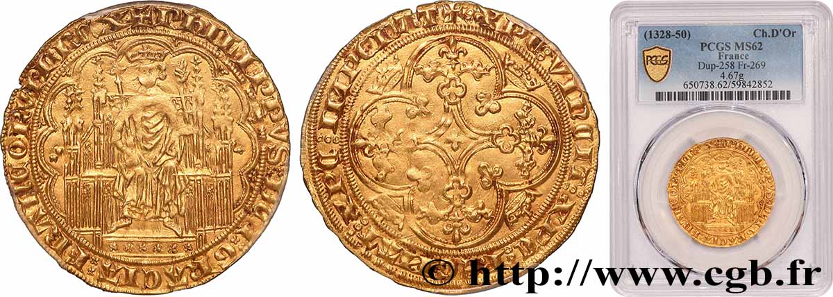 PHILIP VI OF VALOIS Chaise d&nbsp;or s.m.  MS62