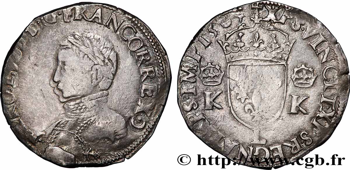 CHARLES IX Teston, 4e type 1564 Bayonne TB+