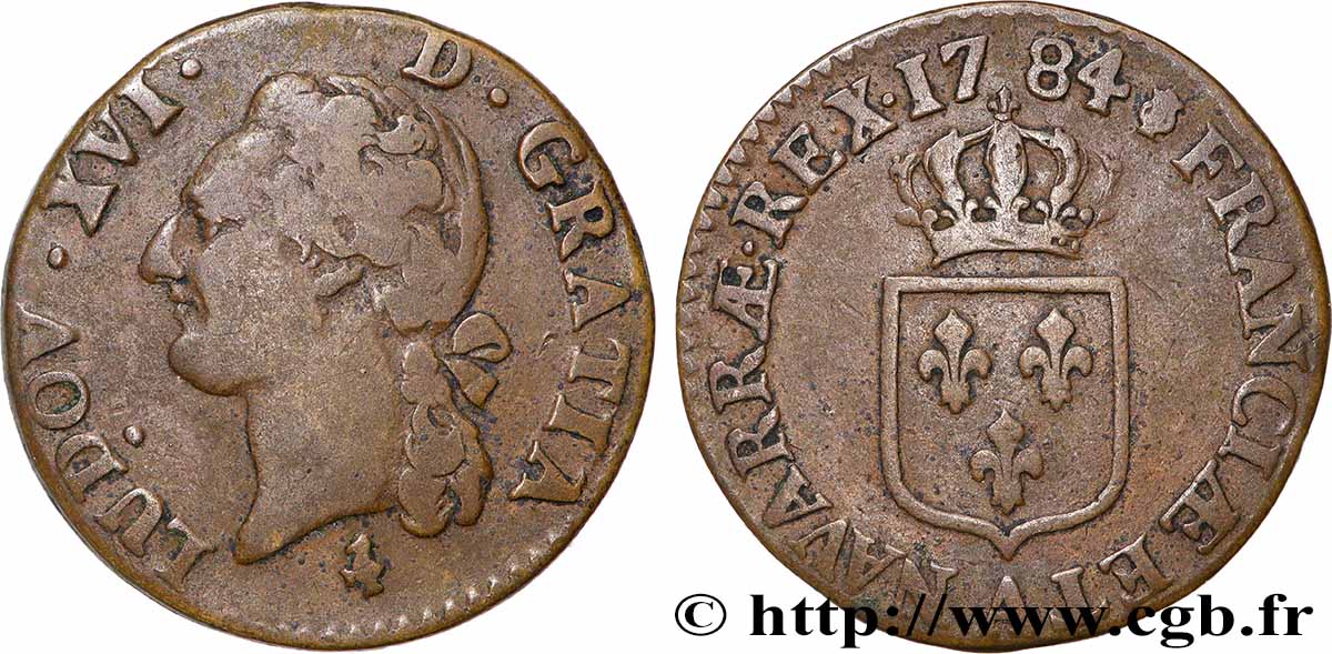 LOUIS XVI Demi-sol dit &nbsp;à l&nbsp;écu&nbsp; 1784 Paris TB+