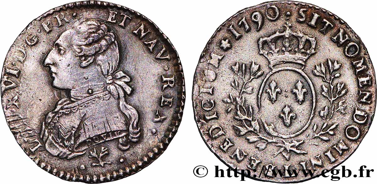 LOUIS XVI Dixième d&nbsp;écu aux branches d&nbsp;olivier 1790 Bayonne fVZ/VZ