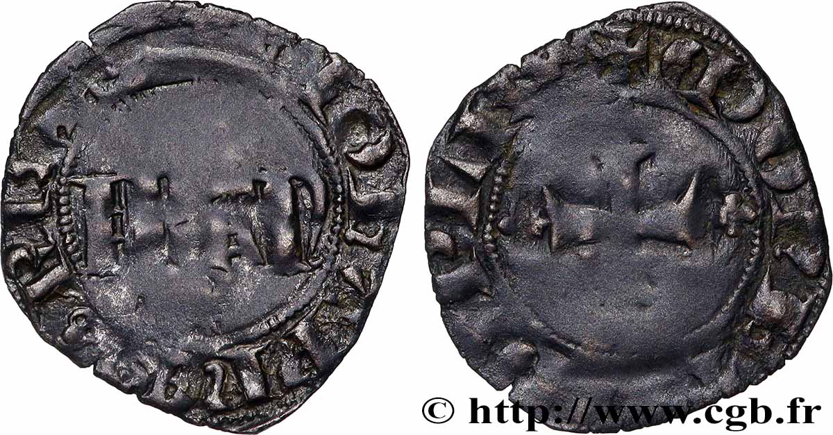 JEAN II LE BON Double parisis, 1er type s.m.  TTB/TB+