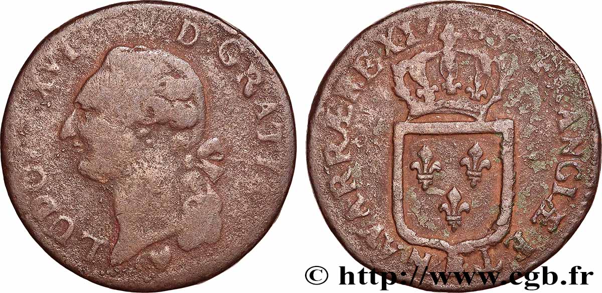 LOUIS XVI Sol dit &nbsp;à l&nbsp;écu&nbsp; 1785 Strasbourg S