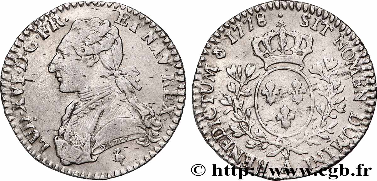 LOUIS XVI Dixième d&nbsp;écu aux branches d&nbsp;olivier 1778 Paris SS