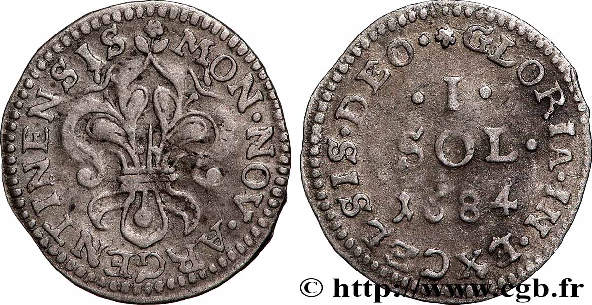 LOUIS XIV &nbsp;THE SUN KING&nbsp; I sol 1684 Strasbourg SS