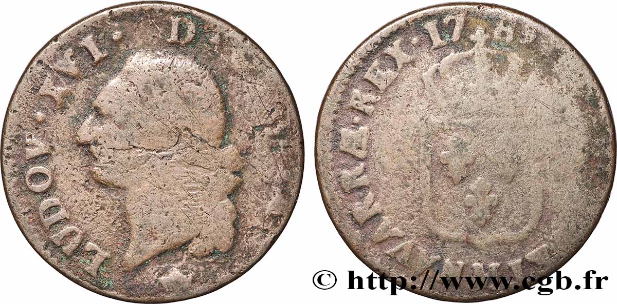 LOUIS XVI Sol dit &nbsp;à l&nbsp;écu&nbsp; 1783 Toulouse fS
