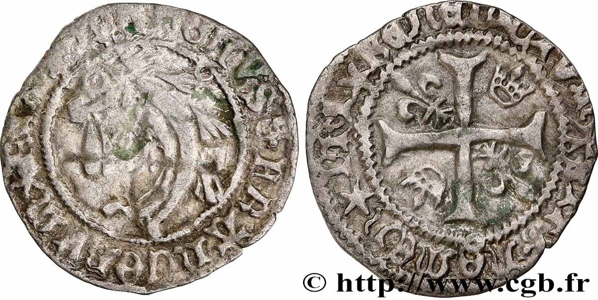 CHARLES VIII Liard au dauphin s.m. Toulouse TTB