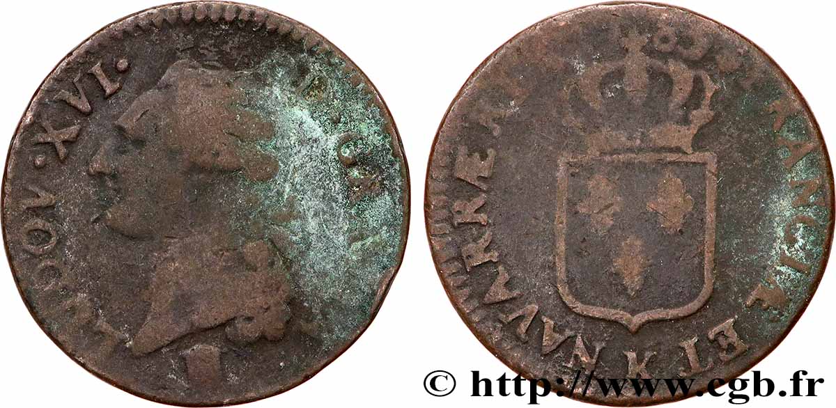 LOUIS XVI Sol dit &nbsp;à l&nbsp;écu&nbsp; 1785 Bordeaux fSS