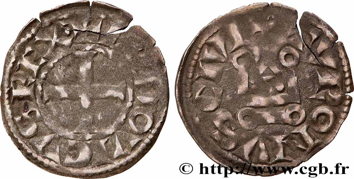 LOUIS VIII &nbsp;THE LION&nbsp; AND LOUIS IX &nbsp;SAINT LOUIS&nbsp; Denier tournois s.m.  VF