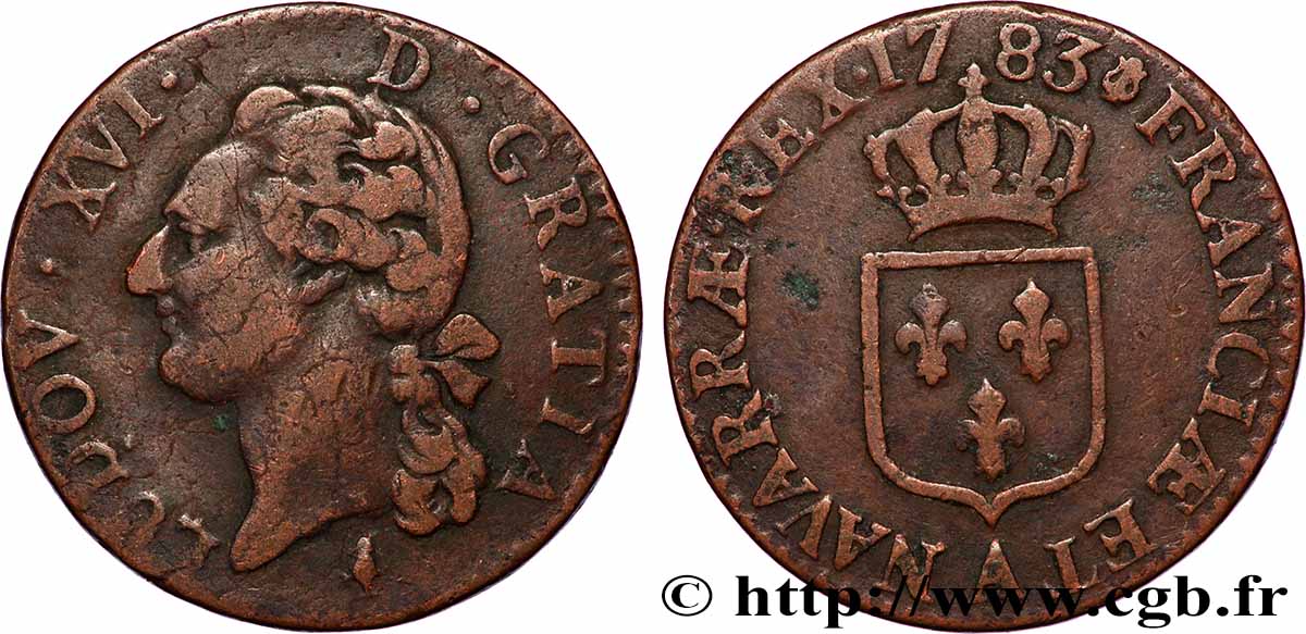 LOUIS XVI Demi-sol dit &nbsp;à l&nbsp;écu&nbsp; 1783 Paris VF