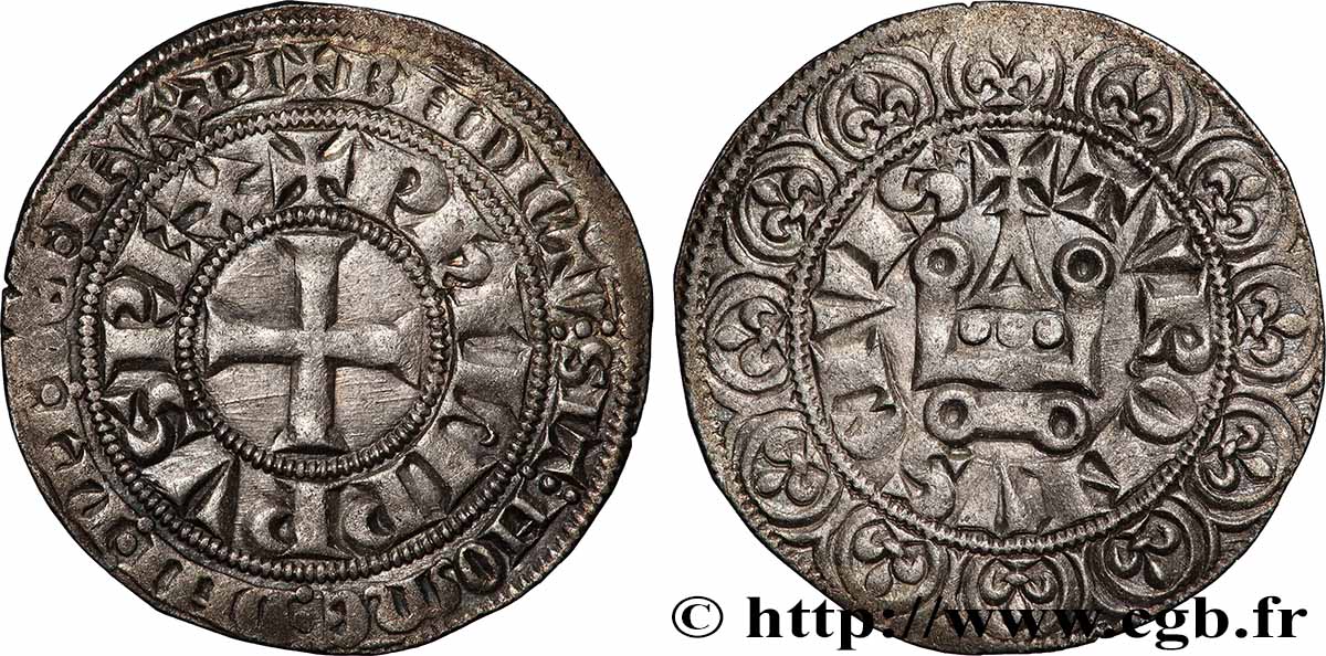 PHILIPP IV &nbsp;THE FAIR&nbsp; Gros tournois à l&nbsp;O long s.m. s.l. VZ