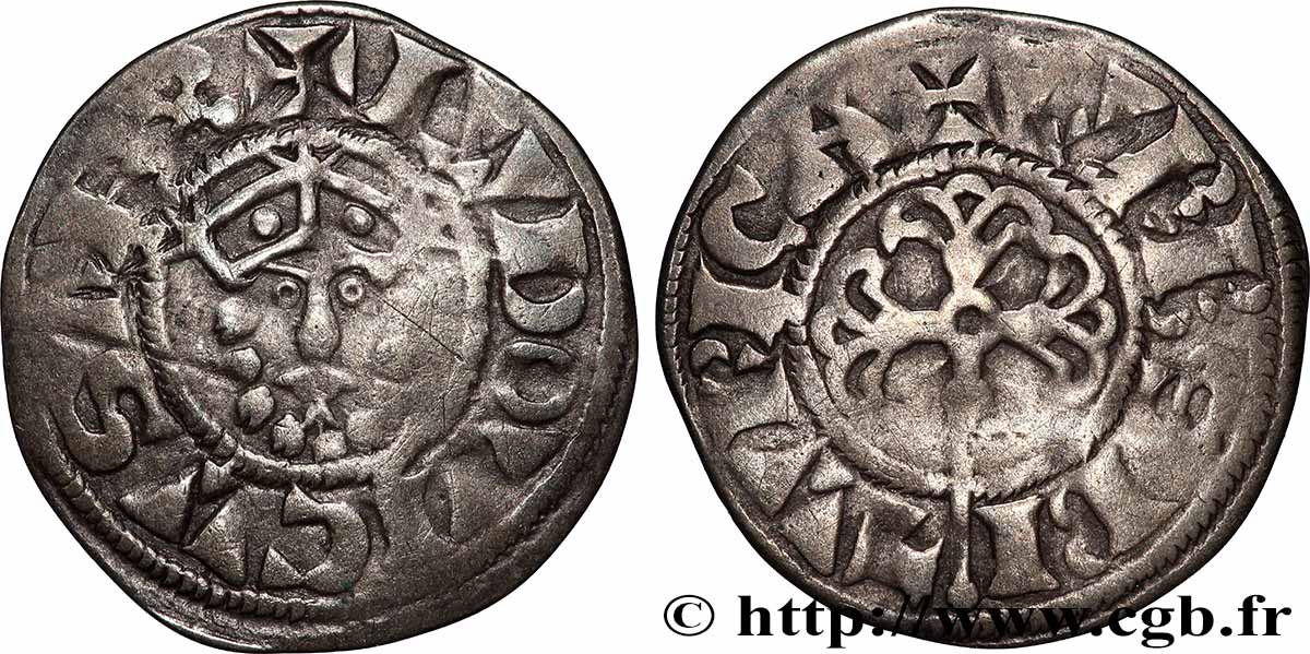 LOUIS VII LE JEUNE Denier s.m. Bourges TB+