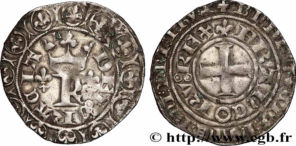 CHARLES V LE SAGE Blanc au K s.m. Limoges TTB+/TTB