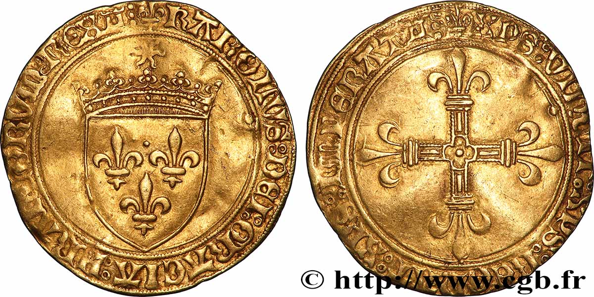 CHARLES VIII Écu d&nbsp;or au soleil s.m. Tours MBC+