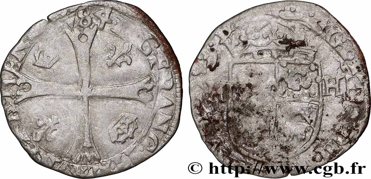 HENRY IV Douzain de Béarn, 1er type 1593 Morlaàs VF