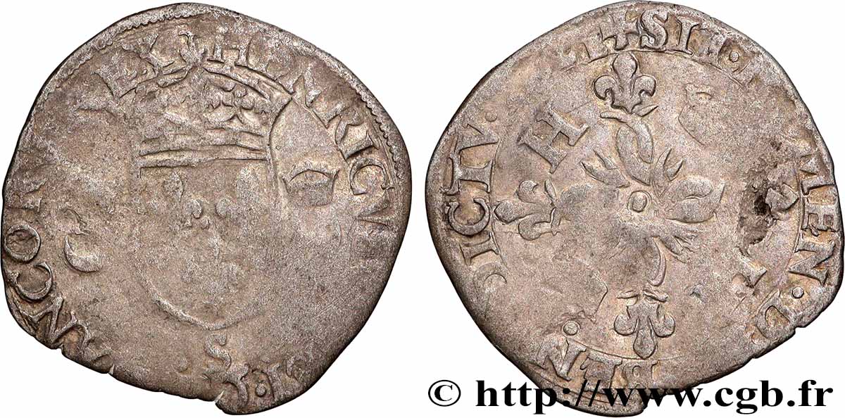 HENRY II Douzain aux croissants s.m. Troyes MB