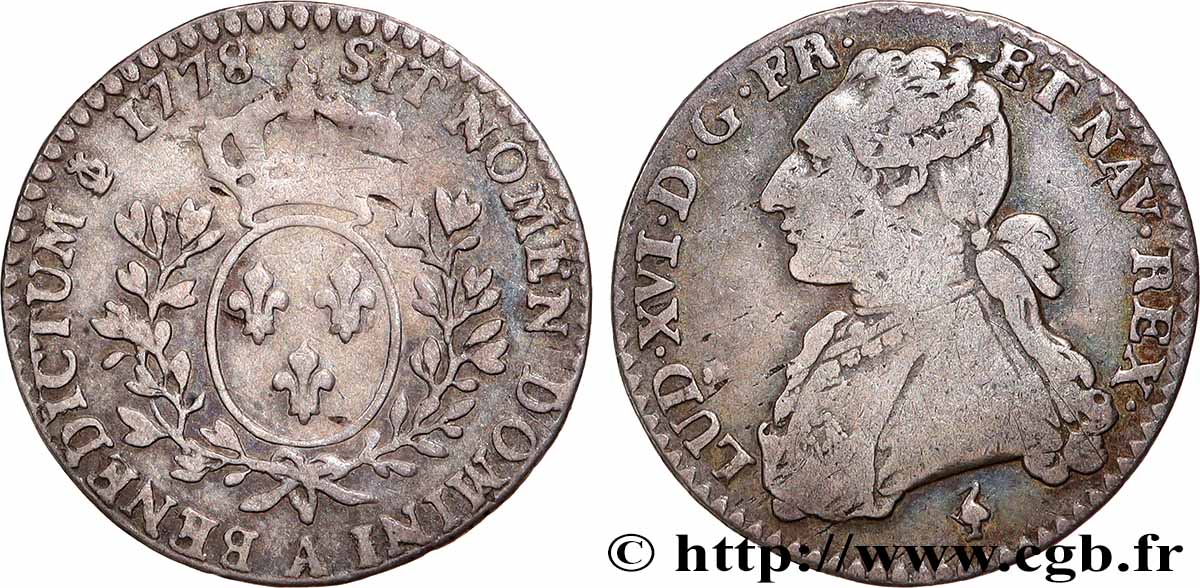 LOUIS XVI Dixième d&nbsp;écu aux branches d&nbsp;olivier 1778 Paris VF