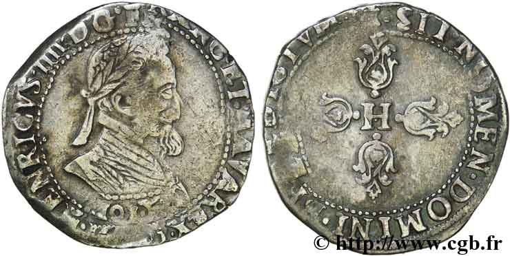 HENRY IV Demi-franc 1601 Toulouse BC+/MBC