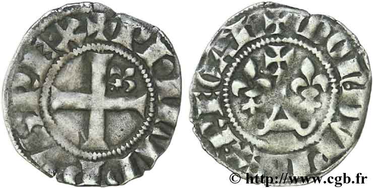 PHILIPPE IV LE BEL Double tournois n.d.  TB+/TTB