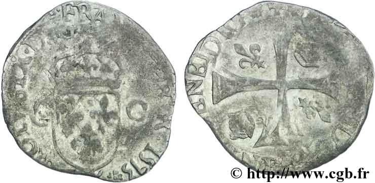 CHARLES IX Douzain aux deux C, 1er type 1573 Bordeaux TB