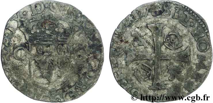 CHARLES IX Douzain aux deux C, 1er type 1574 Troyes TB