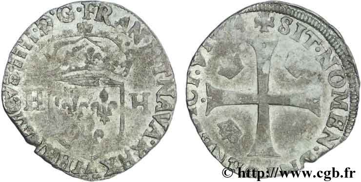 HENRY IV Douzain aux deux H, 1er type 1594 Paris BC+
